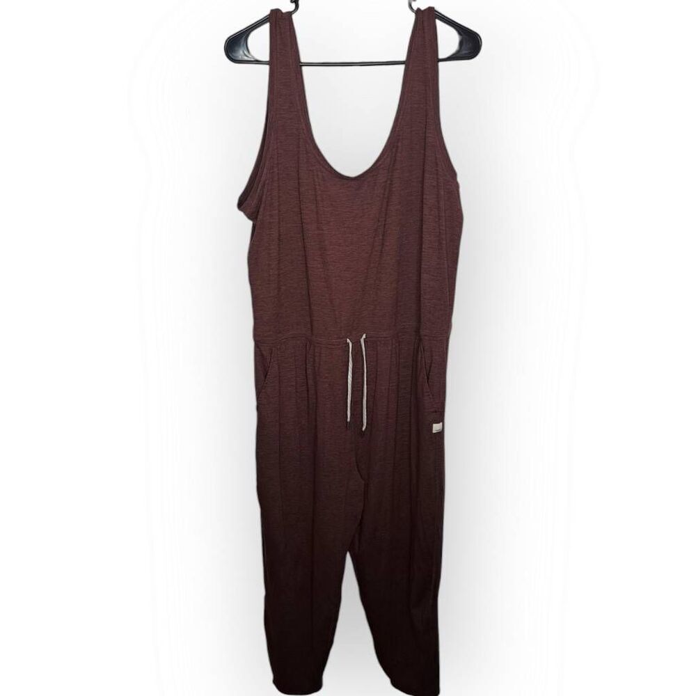 Vuori Maroon Sleeveless Jumpsuit Romper